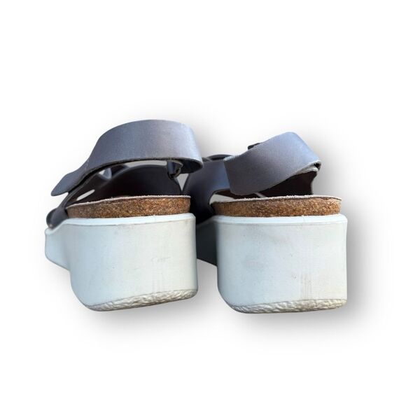 ECCO Corksphere Wedge Sandals Grey Comfort Walking Adjustable Women's size 10 - Picture 9 of 15
